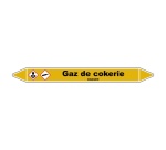 Marqueur de Tuyauterie - Gaz de Cokerie - Vinyle Laminé