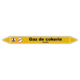 Marqueur de Tuyauterie - Gaz de Cokerie - Vinyle Laminé 150 x 12 mm