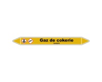 Marqueur de Tuyauterie - Gaz de Cokerie - Vinyle Laminé 150 x 12 mm