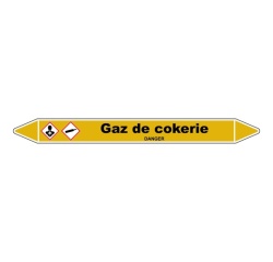 Marqueur de Tuyauterie - Gaz de Cokerie - Vinyle Laminé