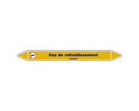 Marqueur Tuyauterie - Gaz Refroidissement - Vinyle Laminé 150 x 12 mm