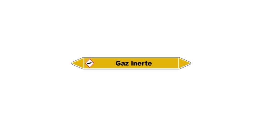 Marqueur de Tuyauterie - Gaz Inerte - NFX 08-105 - Vinyle Laminé