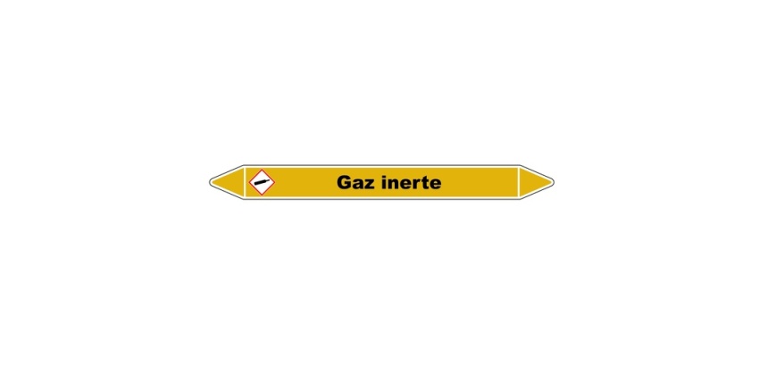 Marqueur de Tuyauterie - Gaz Inerte - NFX 08-105 - Vinyle Laminé