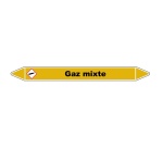 Marqueur de Tuyauterie - Gaz mixte - NFX 08-105 - Vinyle Laminé