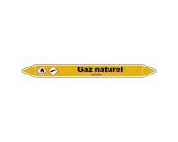 Marqueur de Tuyauterie - Gaz Naturel - NFX 08-105 - Vinyle 150 x 12 mm