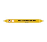 Marqueur tuyauterie - Gaz naturel basse pression - Vinyle
