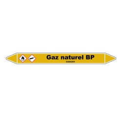 Marqueur tuyauterie - Gaz naturel basse pression - Vinyle