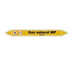 Marqueur de Tuyauterie - Gaz Naturel MP - NFX 08-105 - Vinyle