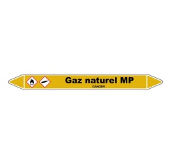 Marqueur de Tuyauterie - Gaz Naturel MP - NFX 08-105 - Vinyle