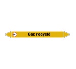 Marqueur de Tuyauterie - Gaz Recyclé - NFX 08-105 - Vinyle Laminé