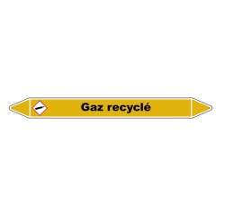 Marqueur de Tuyauterie - Gaz Recyclé - NFX 08-105 - Vinyle Laminé