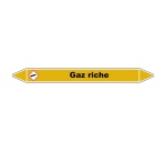 Marqueur de Tuyauterie - Gaz riche - NFX 08-105 - Vinyle Laminé