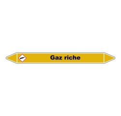 Marqueur de Tuyauterie - Gaz riche - NFX 08-105 - Vinyle Laminé