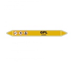 Marqueur de Tuyauterie - GPL - NFX 08-105 - Vinyle Laminé