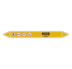 Marqueur de Tuyauterie - H2S - NFX 08-105 - Vinyle Laminé