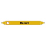 Marqueur de Tuyauterie - Hélium - NFX 08-105 - Vinyle Laminé 150 x 12 mm