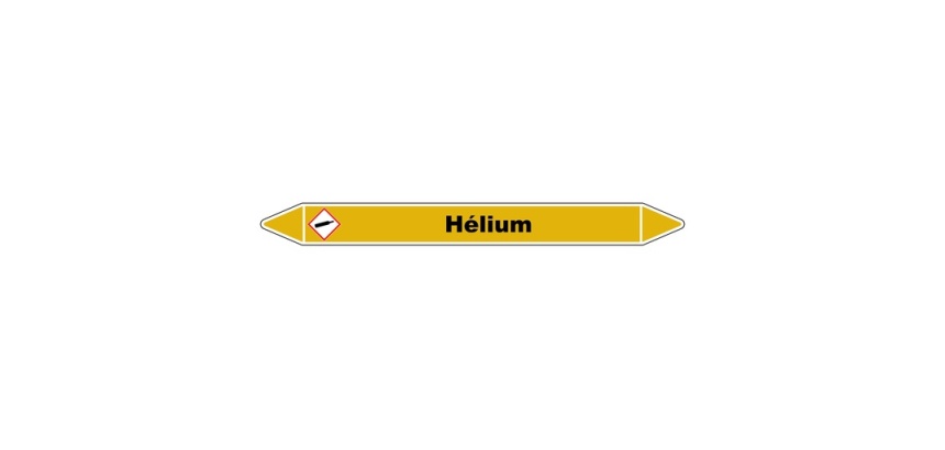 Marqueur de Tuyauterie - Hélium - NFX 08-105 - Vinyle Laminé