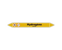 Marqueur de Tuyauterie - Hydrogène - NFX 08-105 - Vinyle Laminé 150 x 12 mm