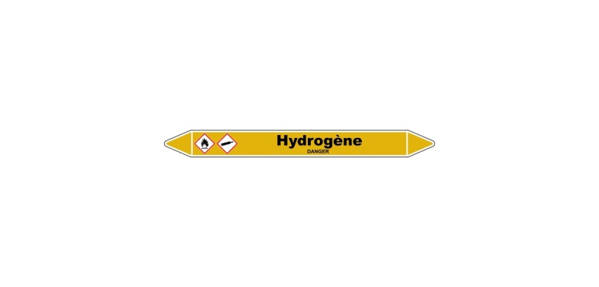 Marqueur de Tuyauterie - Hydrogène - NFX 08-105 - Vinyle Laminé