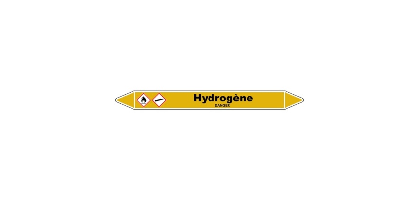 Marqueur de Tuyauterie - Hydrogène - NFX 08-105 - Vinyle Laminé