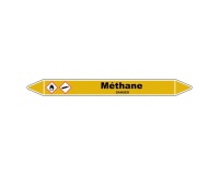 Marqueur de Tuyauterie - Méthane - NFX 08-105 - Vinyle Laminé 150 x 12 mm