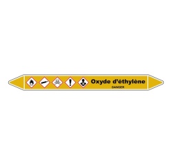 Marqueur tuyauterie - Oxyde d'éthylène - Vinyle laminé