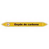 Marqueur de tuyauterie - Oxyde de carbone - Vinyle laminé 150 x 12 mm