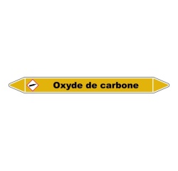 Marqueur de tuyauterie - Oxyde de carbone - Vinyle laminé