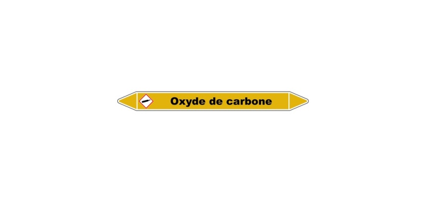Marqueur de tuyauterie - Oxyde de carbone - Vinyle laminé