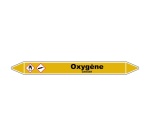 Marqueur de Tuyauterie - Oxygène - NFX 08-105 - Vinyle Laminé