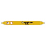 Marqueur de Tuyauterie - Oxygène - NFX 08-105 - Vinyle Laminé 150 x 12 mm