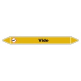 Marqueur tuyauterie - Vide - vinyle laminé - NFX 08-105 150 x 12 mm