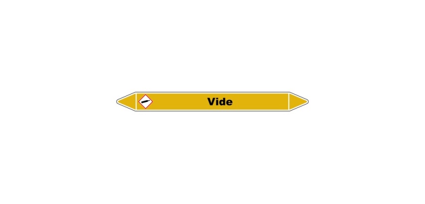 Marqueur tuyauterie - Vide - vinyle laminé - NFX 08-105