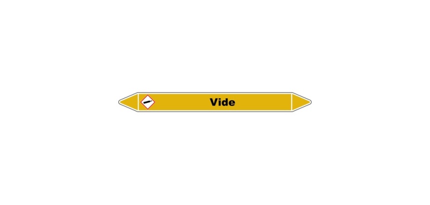 Marqueur tuyauterie - Vide - vinyle laminé - NFX 08-105