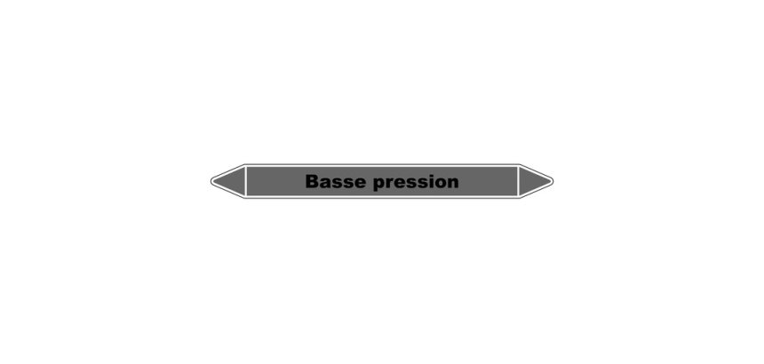 Marqueur tuyauterie - Basse pression - Vinyle laminé - NFX 08-105