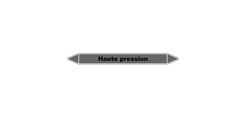 Marqueur tuyauterie Haute pression – Vinyle NF X 08-105