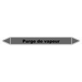 Marqueur tuyauterie - Purge vapeur - Vinyle laminé - NFX 08-105 150 x 12 mm