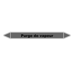 Marqueur tuyauterie Purge vapeur – Vinyle NF X 08-105