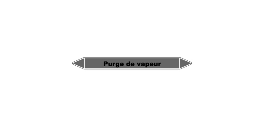 Marqueur tuyauterie Purge vapeur – Vinyle NF X 08-105