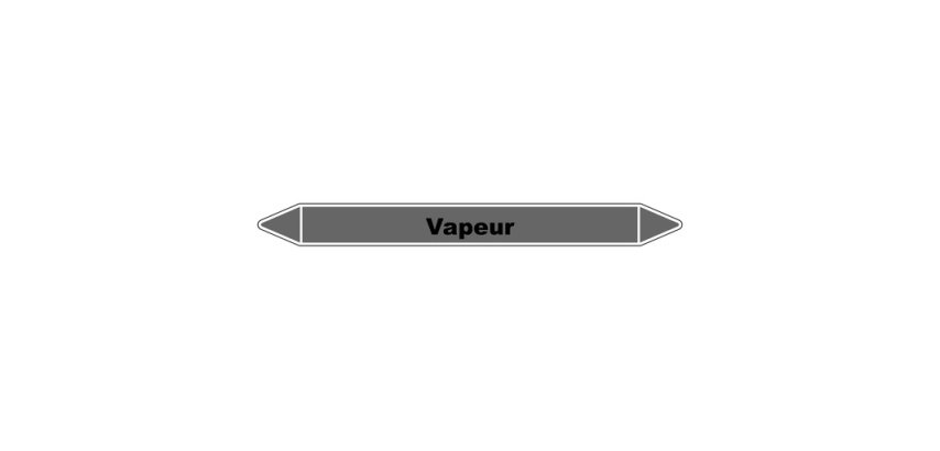 Marqueur tuyauterie Vapeur – Vinyle laminé NF X 08-105