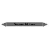 Marqueur Tuyauterie - Vapeur 10 bars - Vinyle Laminé - NFX 08-105 150 x 12 mm