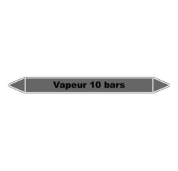 Marqueur tuyauterie Vapeur 10 bars – Vinyle NF X 08-105