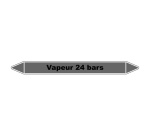 Marqueur tuyauterie - Vapeur 24 bars - Vinyle laminé - NFX 08-105