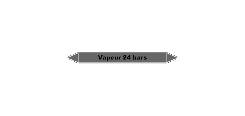 Marqueur tuyauterie - Vapeur 24 bars - Vinyle laminé - NFX 08-105
