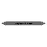 Marqueur de Tuyauterie - Vapeur 4 bars - Vinyle Laminé 150 x 12 mm