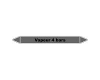 Marqueur de Tuyauterie - Vapeur 4 bars - Vinyle Laminé 150 x 12 mm