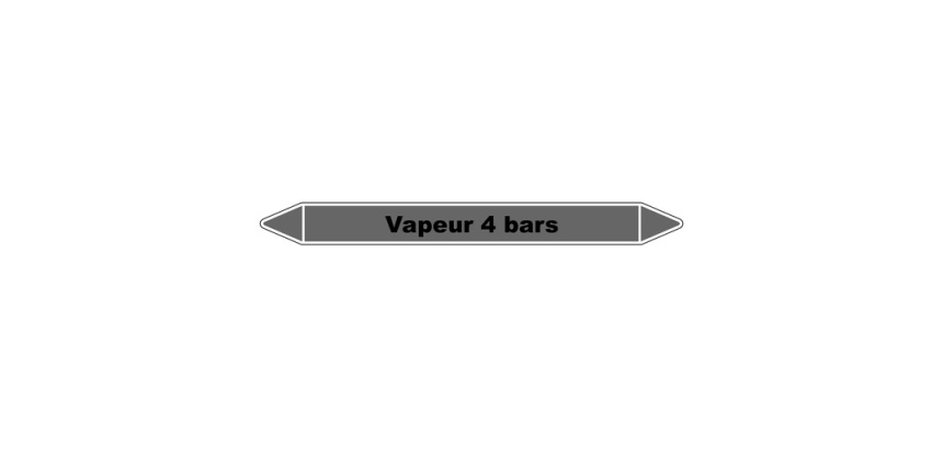 Marqueur de Tuyauterie - Vapeur 4 bars - Vinyle Laminé