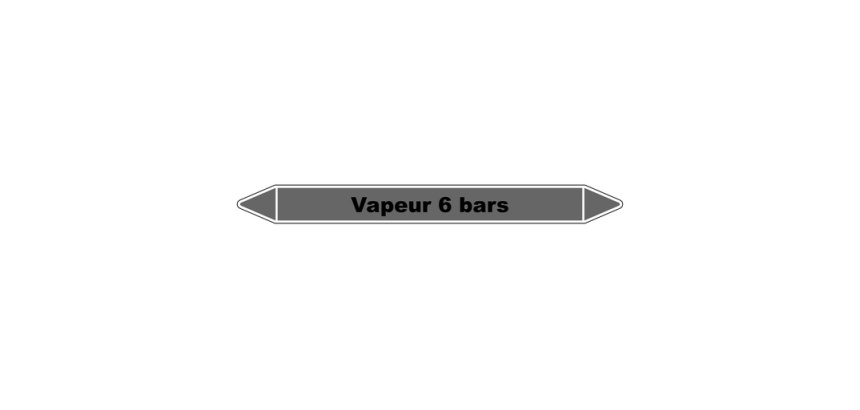 Marqueur de Tuyauterie - Vapeur 6 bars - Vinyle Laminé