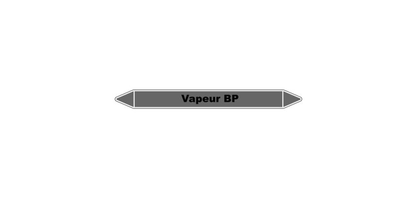 Marqueur de Tuyauterie - Vapeur BP - NFX 08-105 - Vinyle Laminé