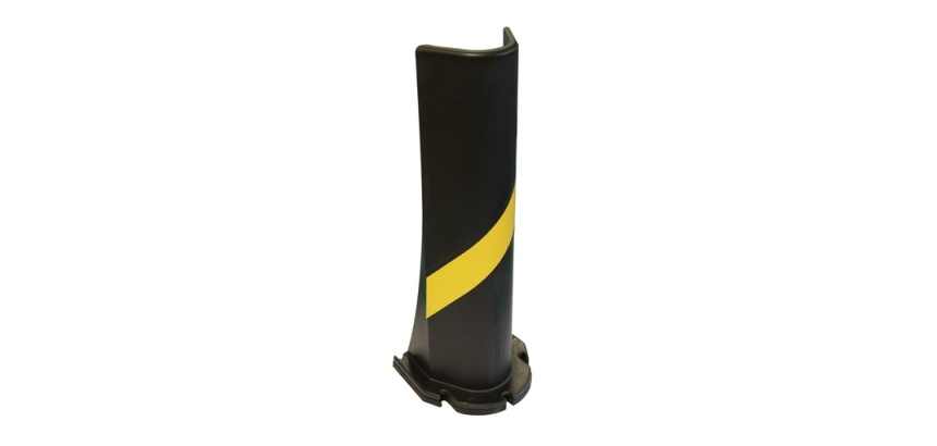 Barrière de protection - Angle au sol - 500mm - Polypropylène Jaune/Noir